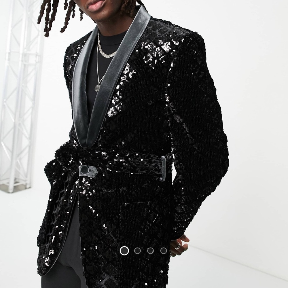 ASOS Black Sequin Blazer
